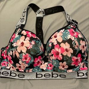 Bebe cage back bra NWT floral sexy 1X
